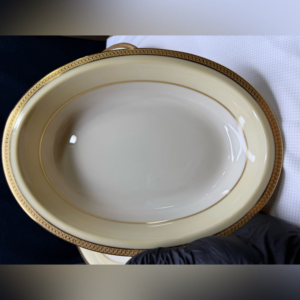 Springfield By Lenox Oval serving bowl B-345-A. Vintage set of 3 . Never used.